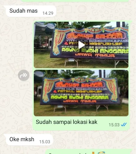Pengiriman Papan Bunga Tempel Lelea